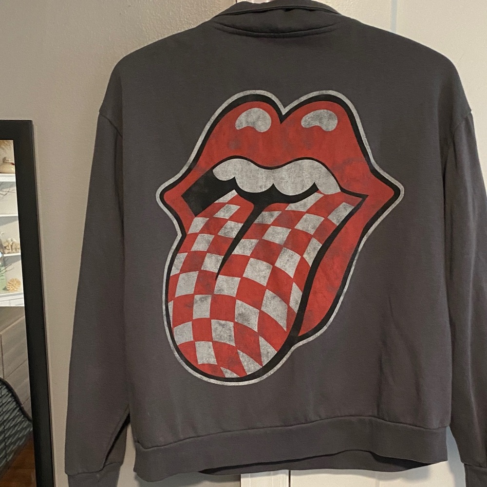 The Rolling Stones Charcoal Zip-Up Sweatshirt